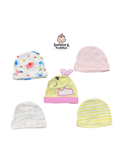 Yellow bunny cap set