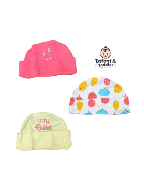 Baby rabbit newborn cap set