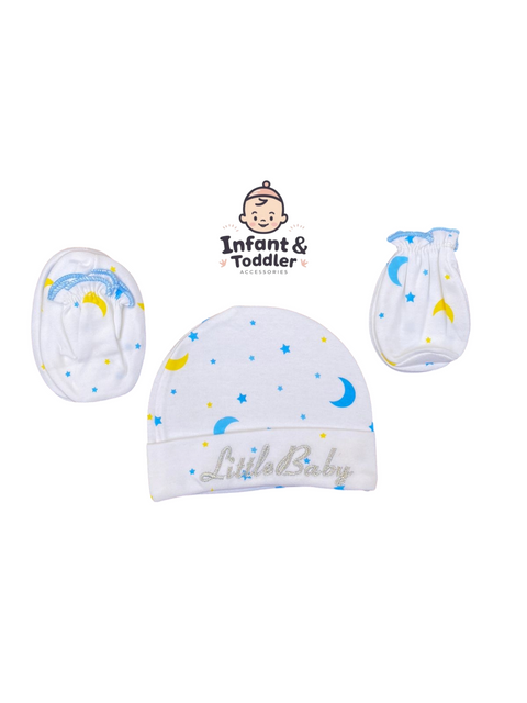 Little baby embroidered cap set