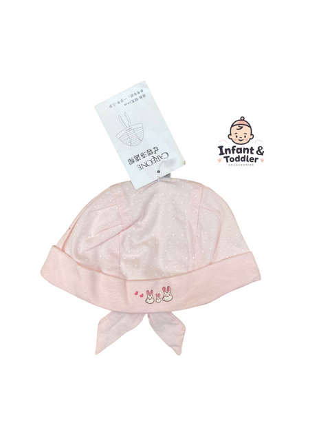 Pink bow cap