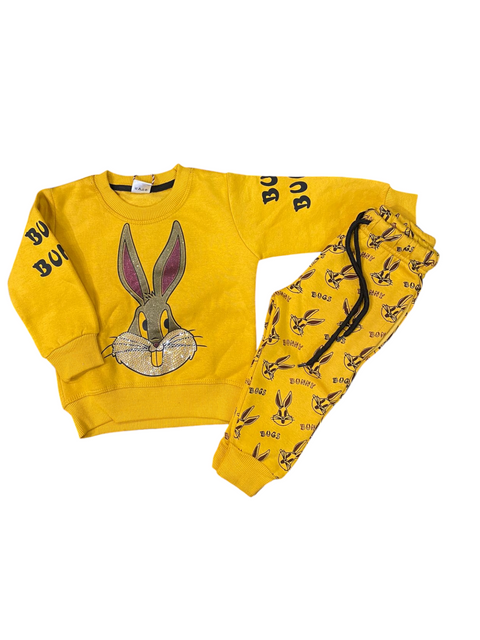 Yellow bunny winter dress