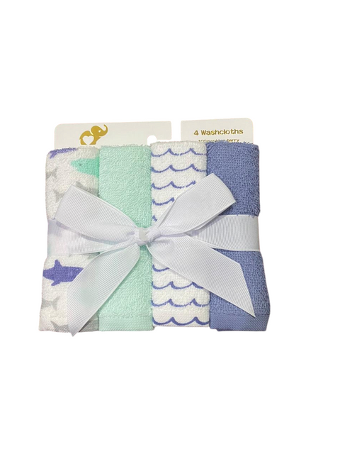 Blue sea washcloth set