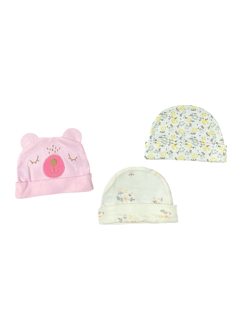 Pink bear cap set