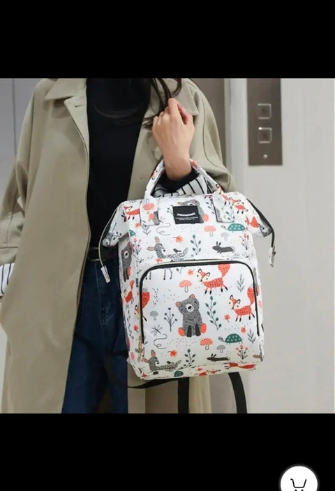 Printed baby diaper bag