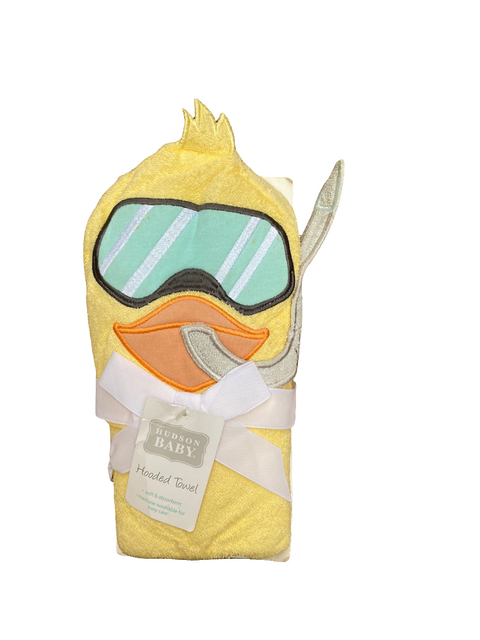 yellow duck bath towel