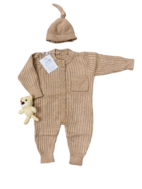 Brown wool romper