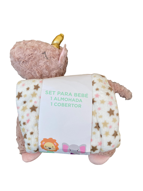 Cute unicorn pillow with blanket