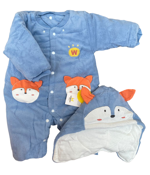 Imported romper with cap