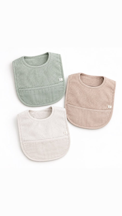 Snug baby pastel bib sets