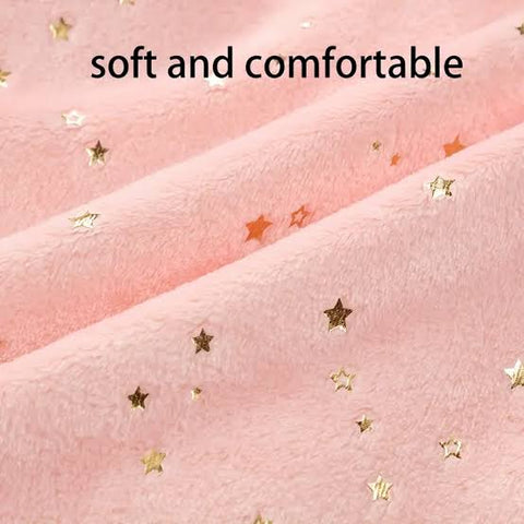 Pink star plush swaddle