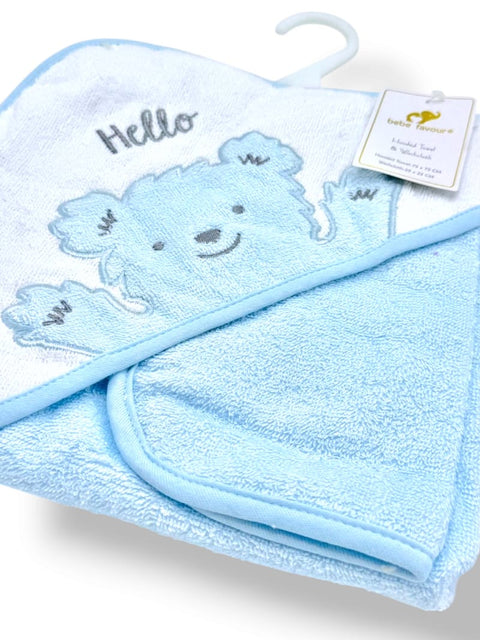 Bear bath and face towels
