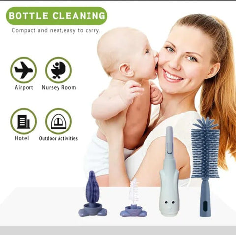 3 pcs silicon feeder brush set