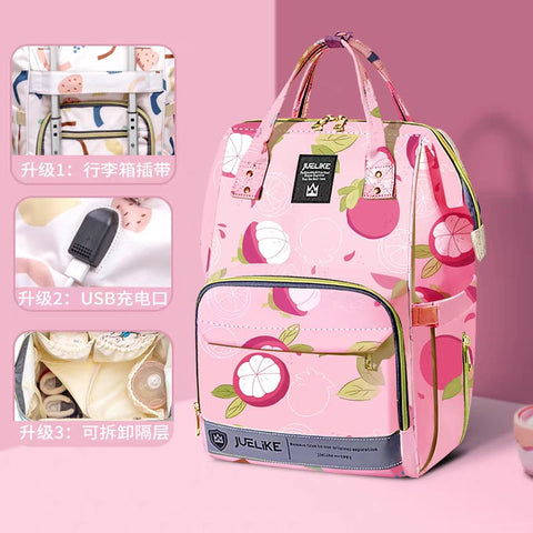Jeulike pink fruit bag pack
