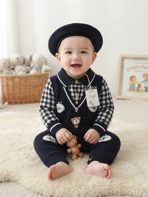 Teddy Artist Knit Jumpsuit set