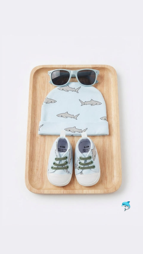 Baby dolphin cap set