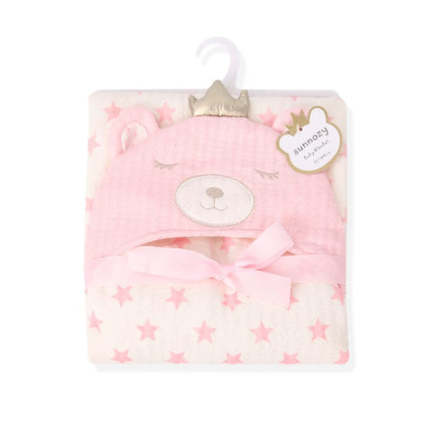 Sunnozy bear hooded blanket
