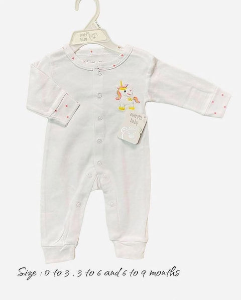 Embroidered unicorn rompers