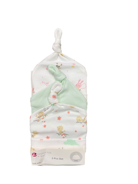 Cute baby knotted cap set