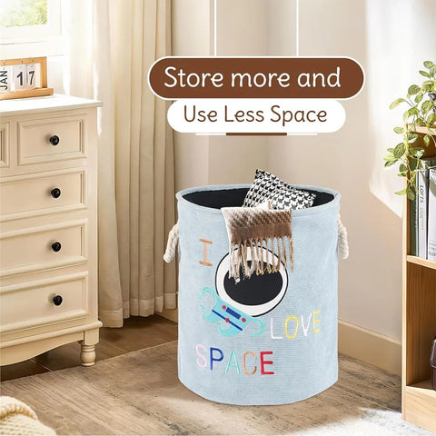 Premium velvet laundry basket