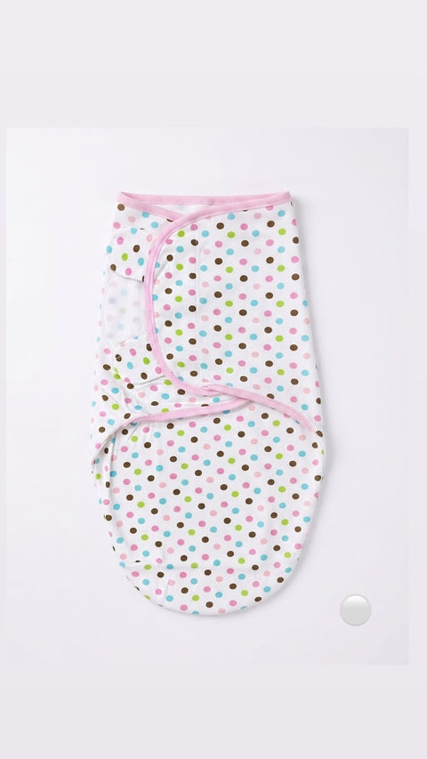 Polka dot baby swaddle