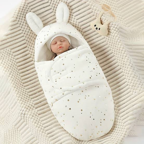 White star plush swaddle