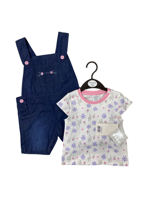 2 pcs adorable dungaree set