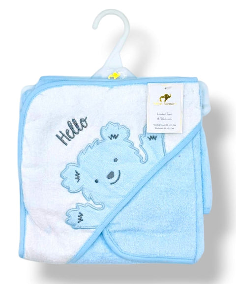 Bear bath and face towels