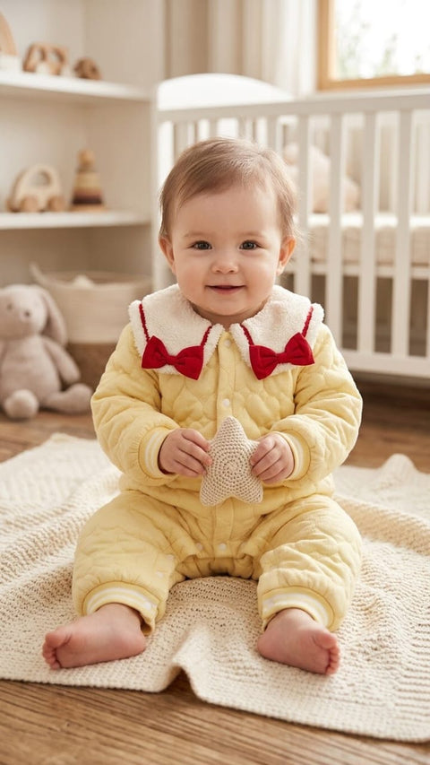 Quilted baby jumpsuit