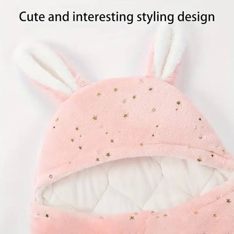 Pink star plush swaddle