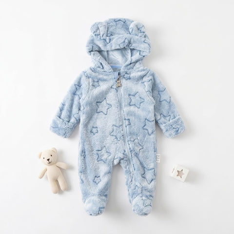 Embossed blue star jumper