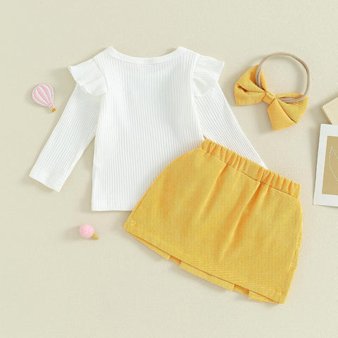 Little bow yellow set