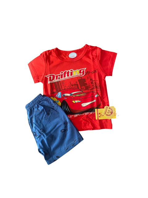 Red drifting summer set