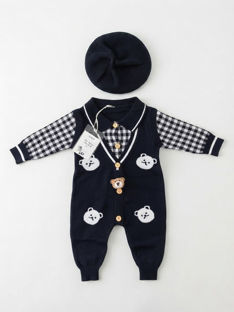 Teddy Artist Knit Jumpsuit set