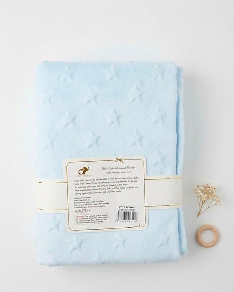 Blue bear plush blanket