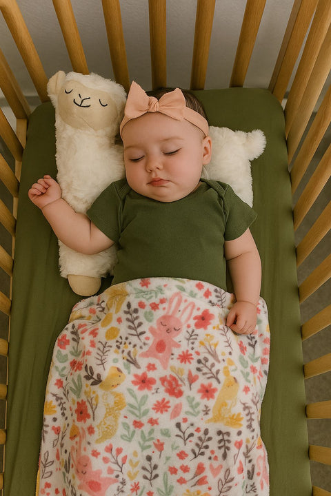 Cute sheep pillow with blanket
