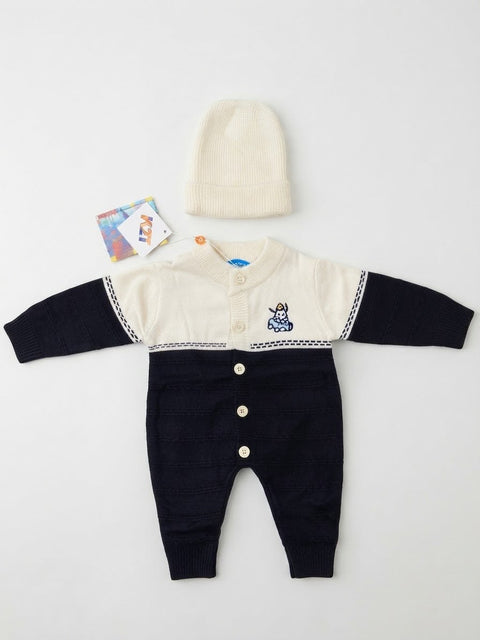 Midnight cloud baby knit set