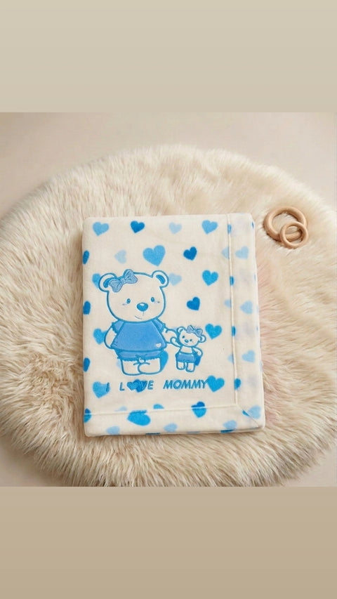 I love mommy blue blanket