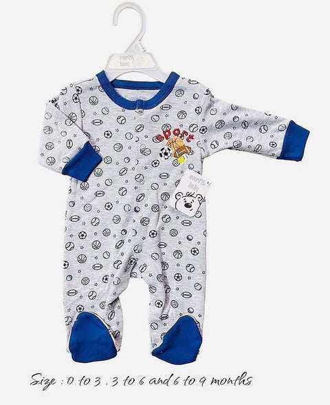 Newborn sports theme romper