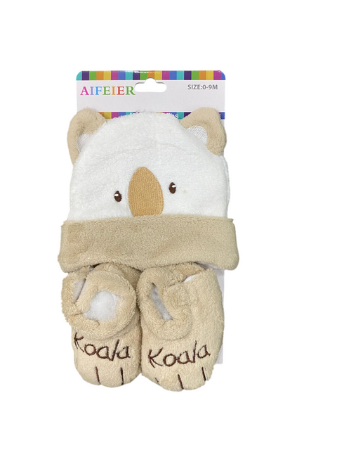 Winter cap & bootie set
