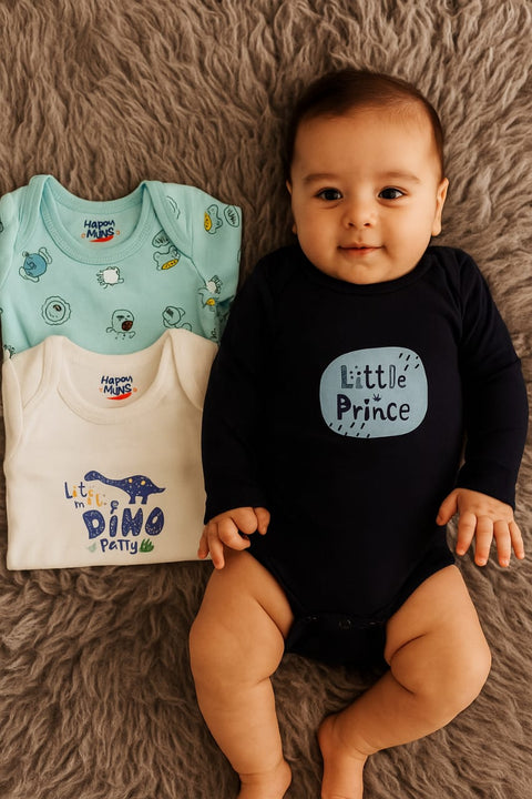 Pack of 3 full sleeve bodysuit