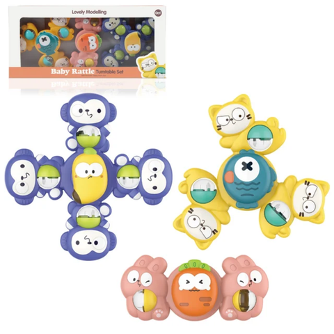 Baby rattle turntable set