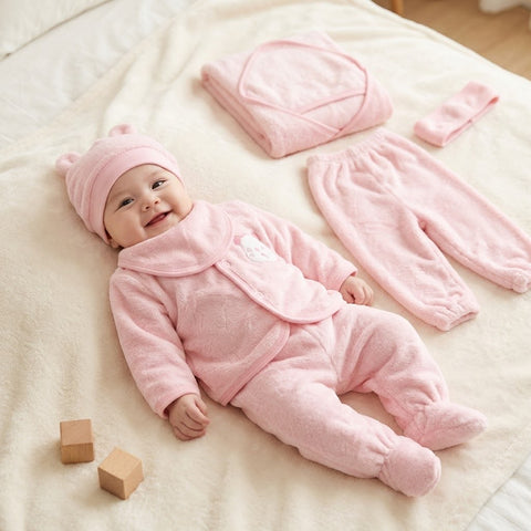 The pinky baby teddy set
