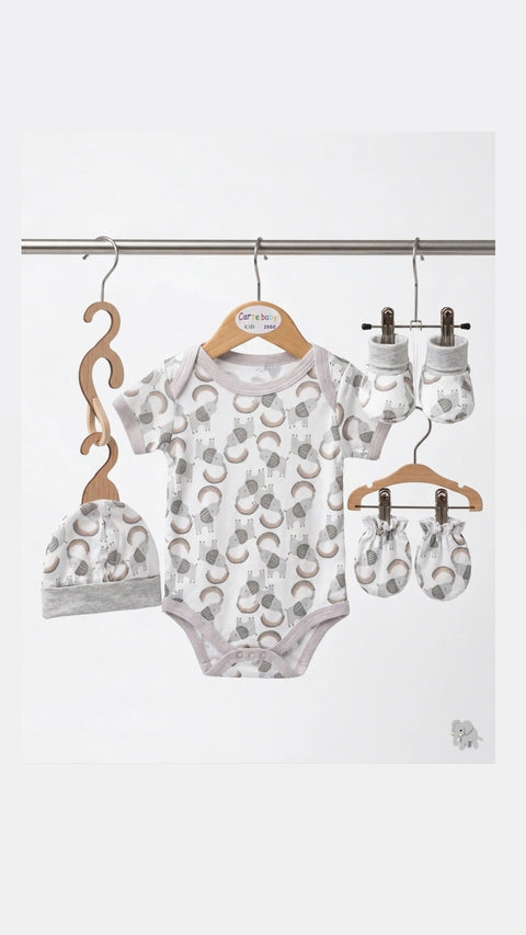 Baby elephant body suit set