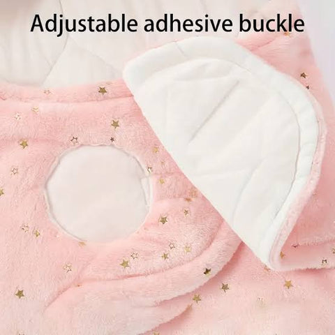 Pink star plush swaddle