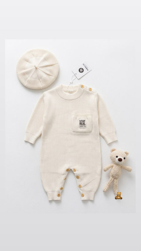 Teddy and toffee butercream knit set