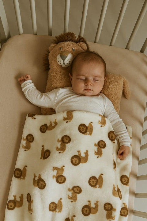 Cute lion pillow with blanket