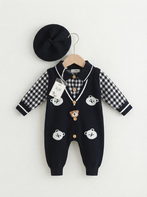 Teddy Artist Knit Jumpsuit set