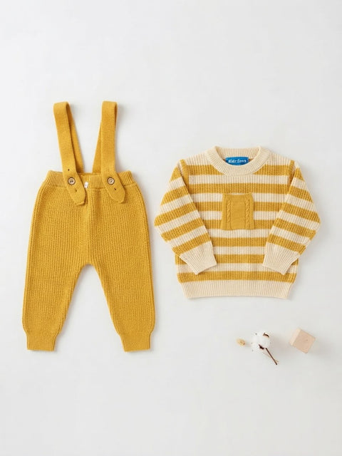 Little Sunshine Striped Knit Set