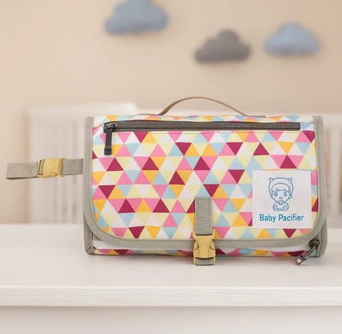 Diaper changing clutch