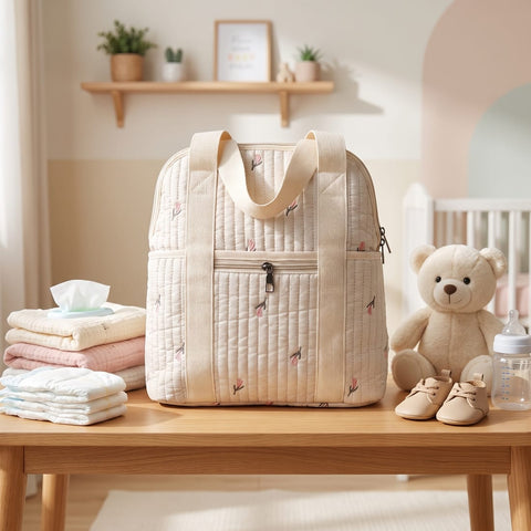 Premium quilted mother bag